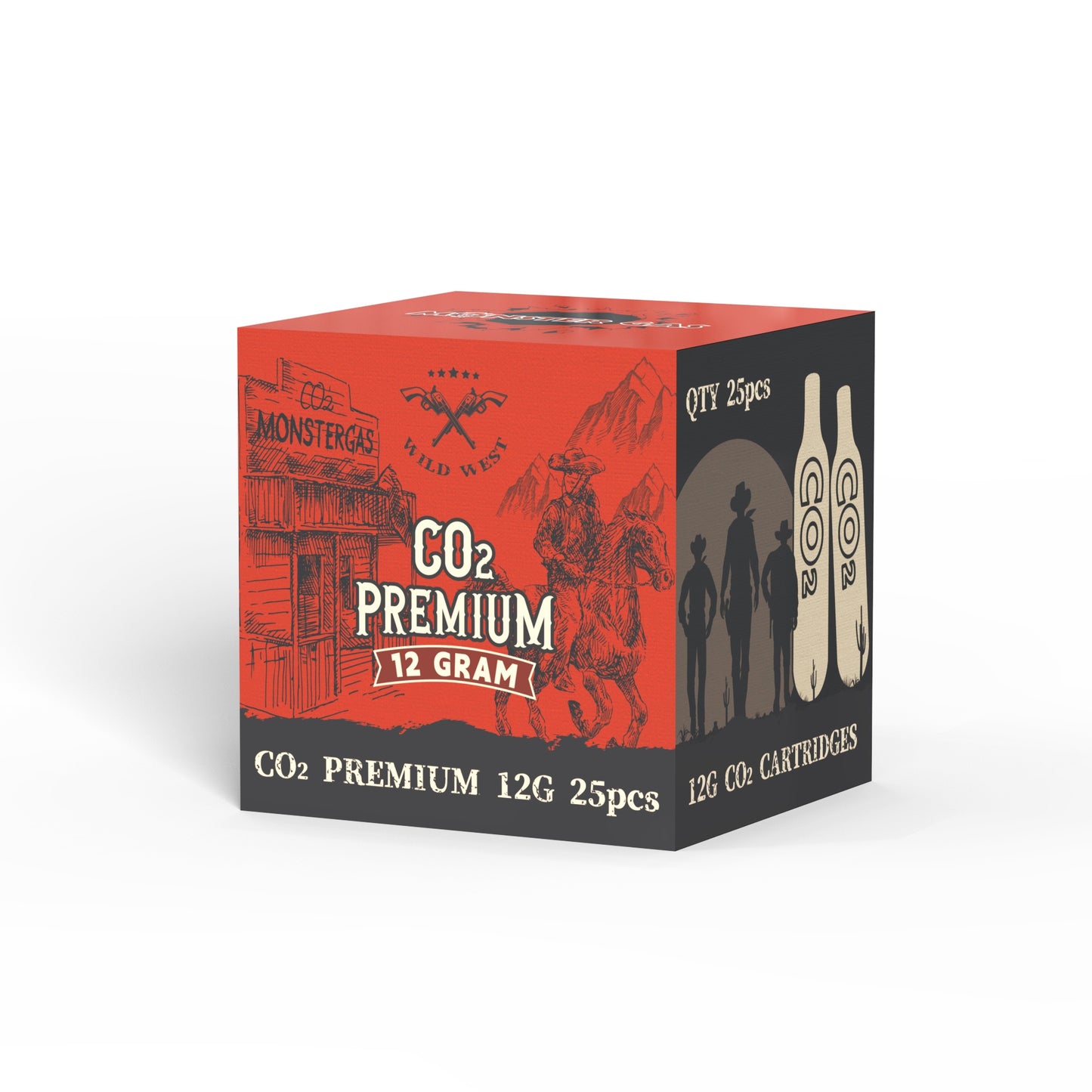 MONSTER GAS 12G CO2 CARTRIDGES FOR AIR GUNS- 25 PCS
