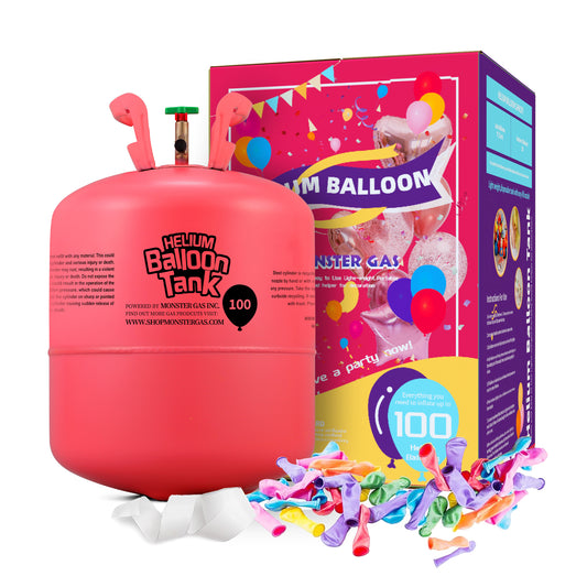 MONSTER GAS 22L Helium Tank For Balloons At Home, Balloon Helium Tank Up To 100 Latex Balloons